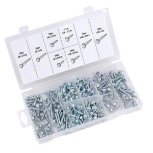 200PC TACTIX ASSORTED HEX HEAD SELF-TAPPING SCREW